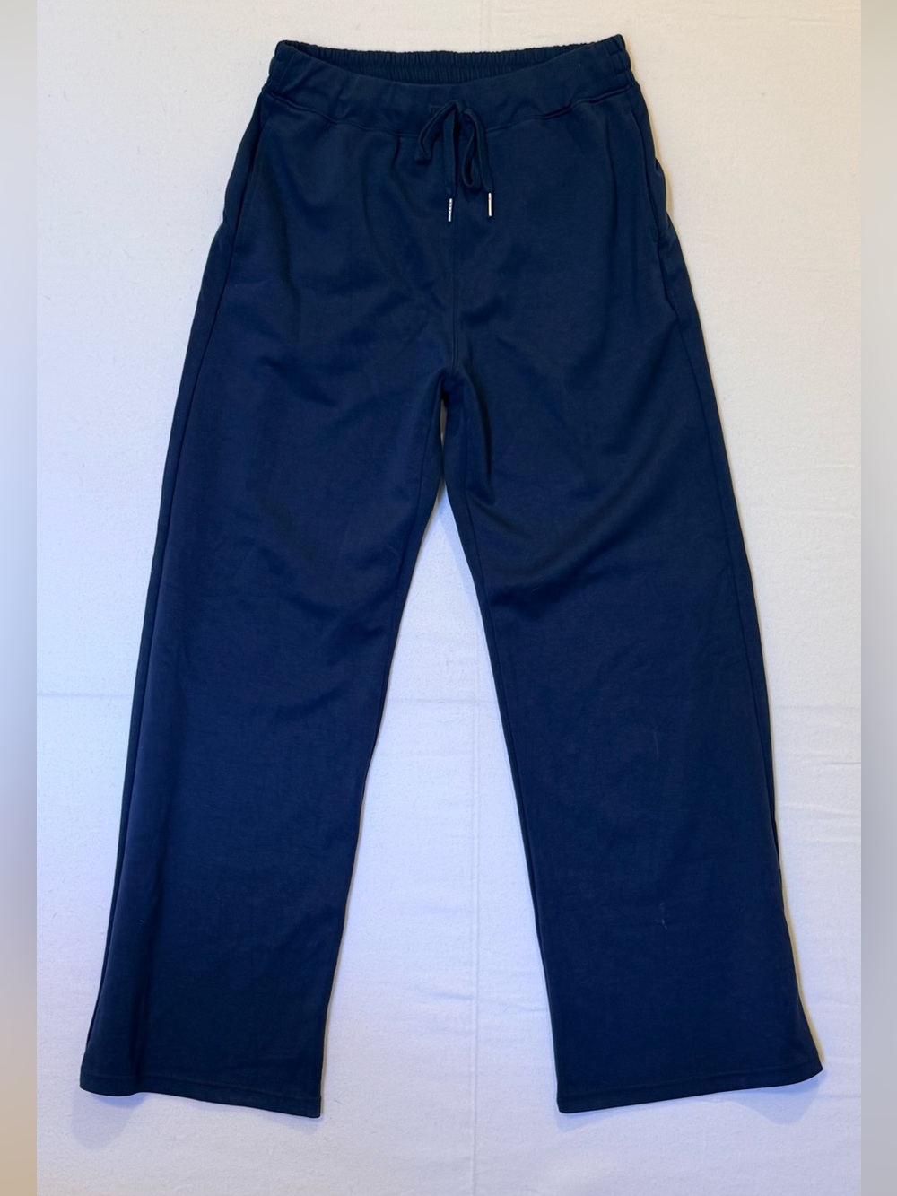 Women's Navy Wide-Leg Drawstring Pants